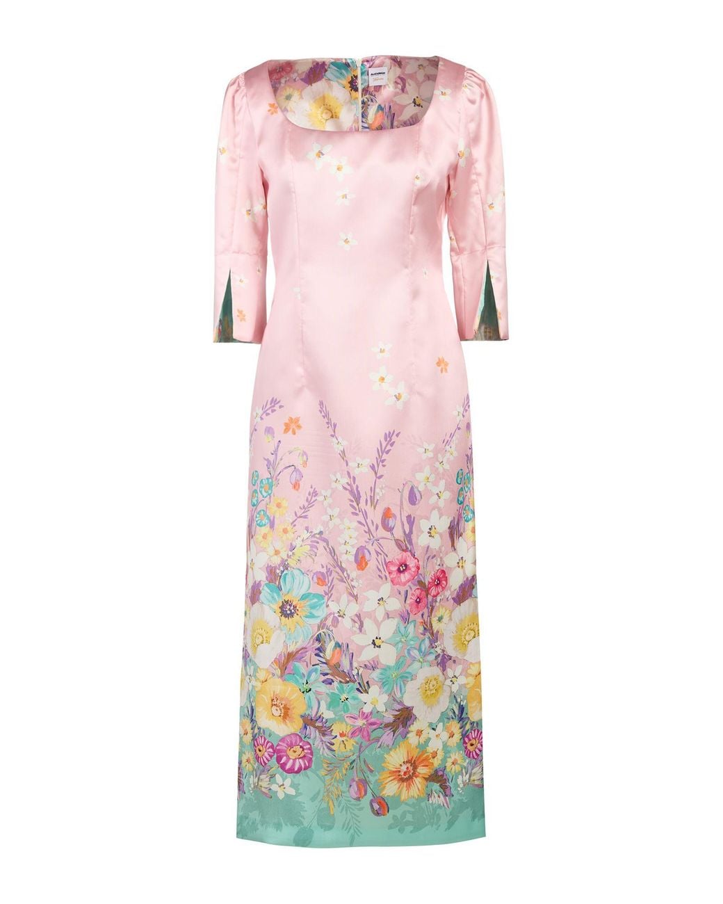 ALEX INGH Pink Light Midi Dress Polyester