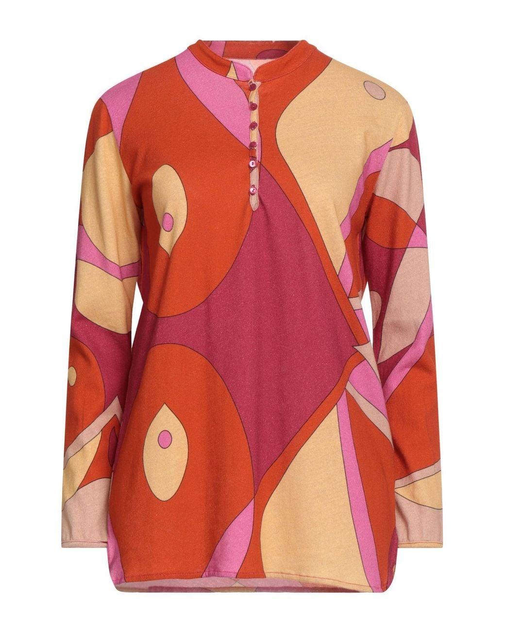 Majestic Filatures Orange T-Shirt Cotton, Linen