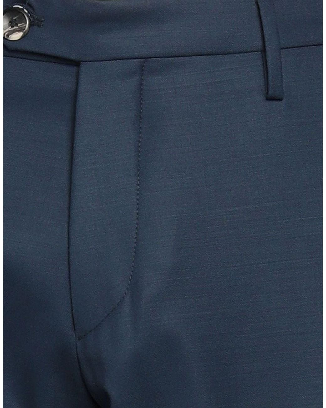 Michael Coal Blue Midnight Pants Polyester, Virgin Wool, Viscose, Elastane for men