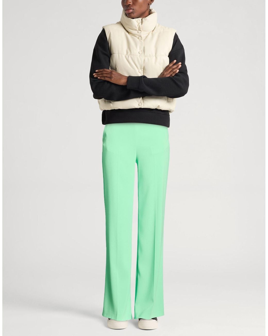 Pinko Green Pants Polyester, Elastane