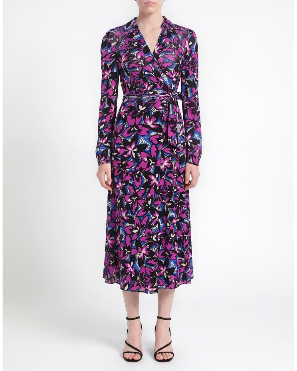 Diane von Furstenberg Purple Midi Dress