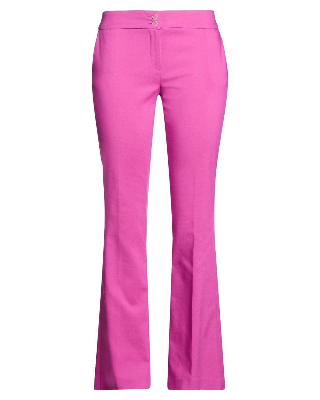 Compagnia Italiana Pink Mauve Pants Cotton, Polyester, Rubber