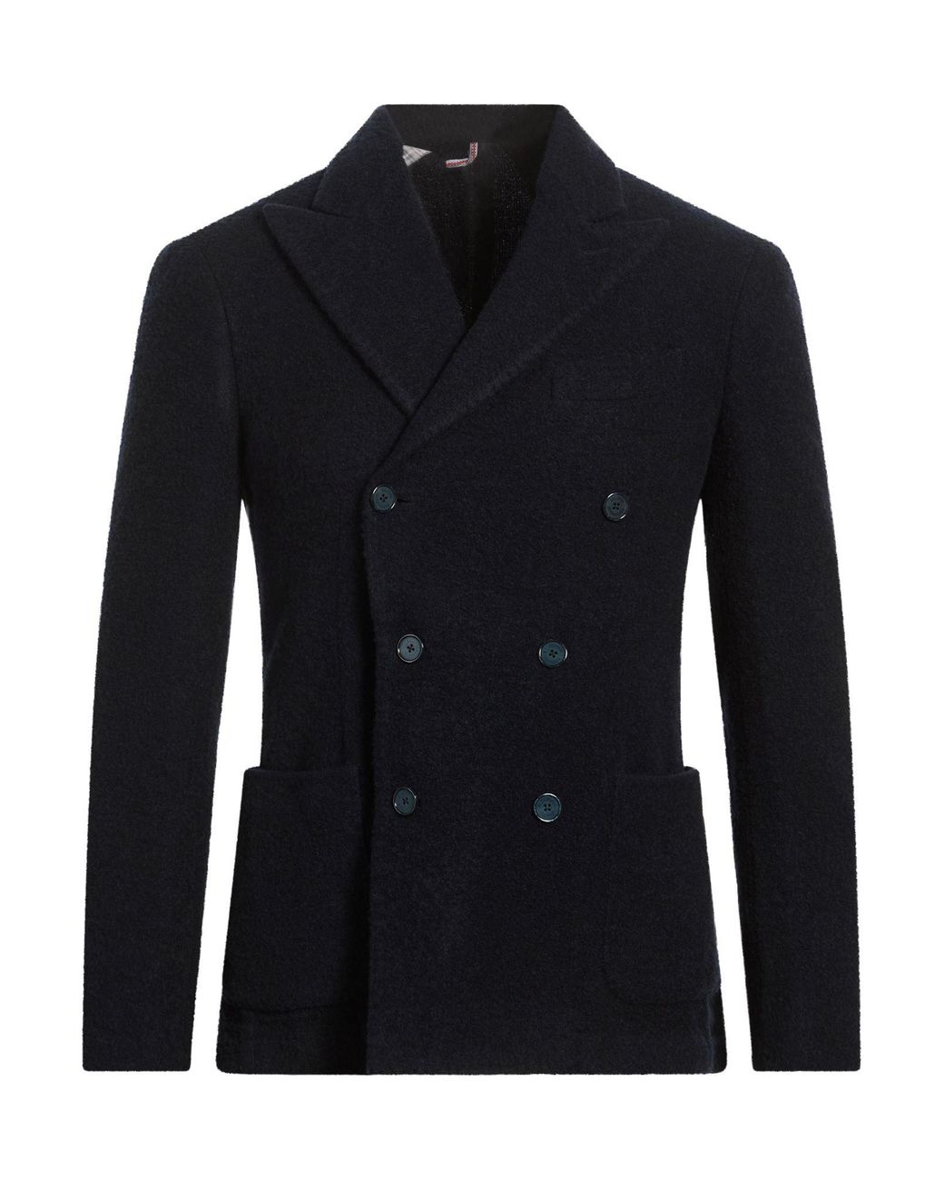 Santaniello Blue Midnight Blazer Wool, Polyamide, Elastane for men