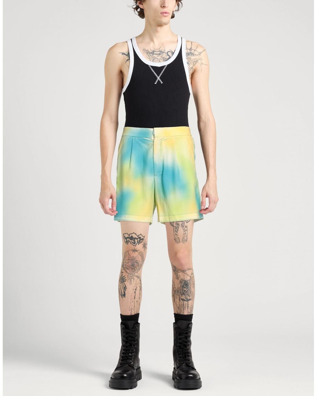 Bonsai Yellow Shorts & Bermuda Shorts Virgin Wool, Elastane for men