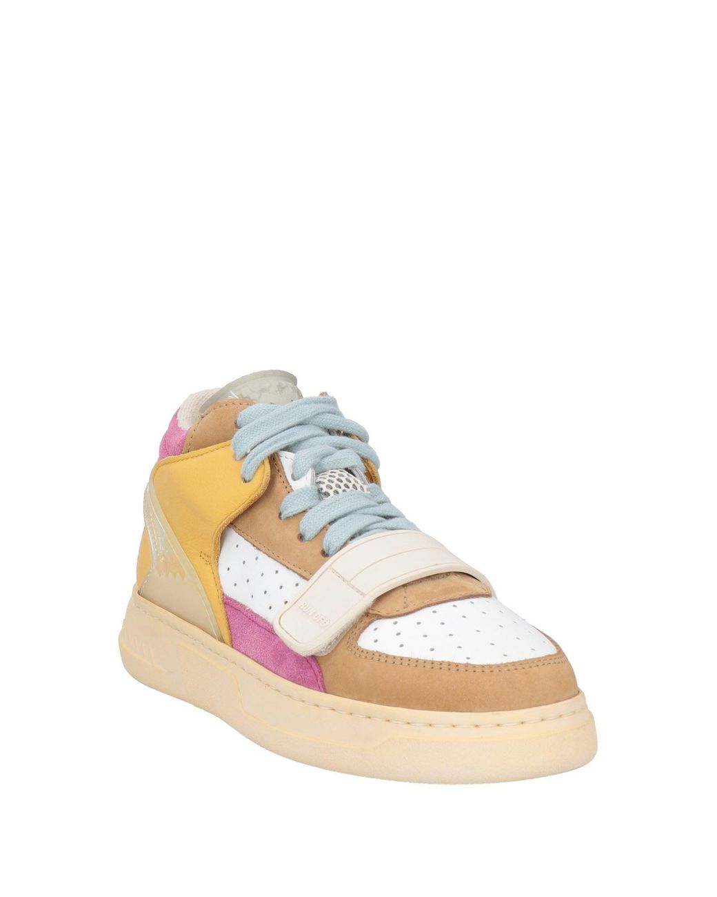 RUN OF Pink Sneakers Leather, Textile Fibers