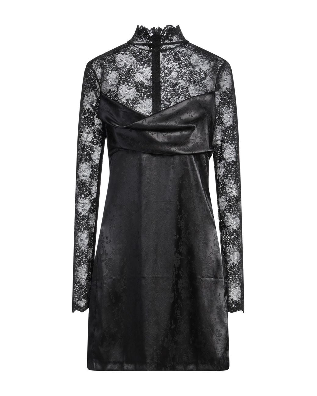 Versace Jeans Couture Black Mini Dress Polyester, Elastane