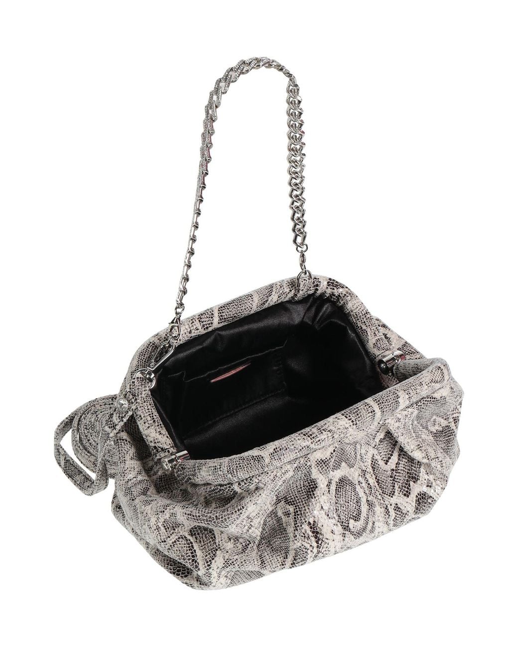 Twenty Four Haitch Gray Handbag Textile Fibers