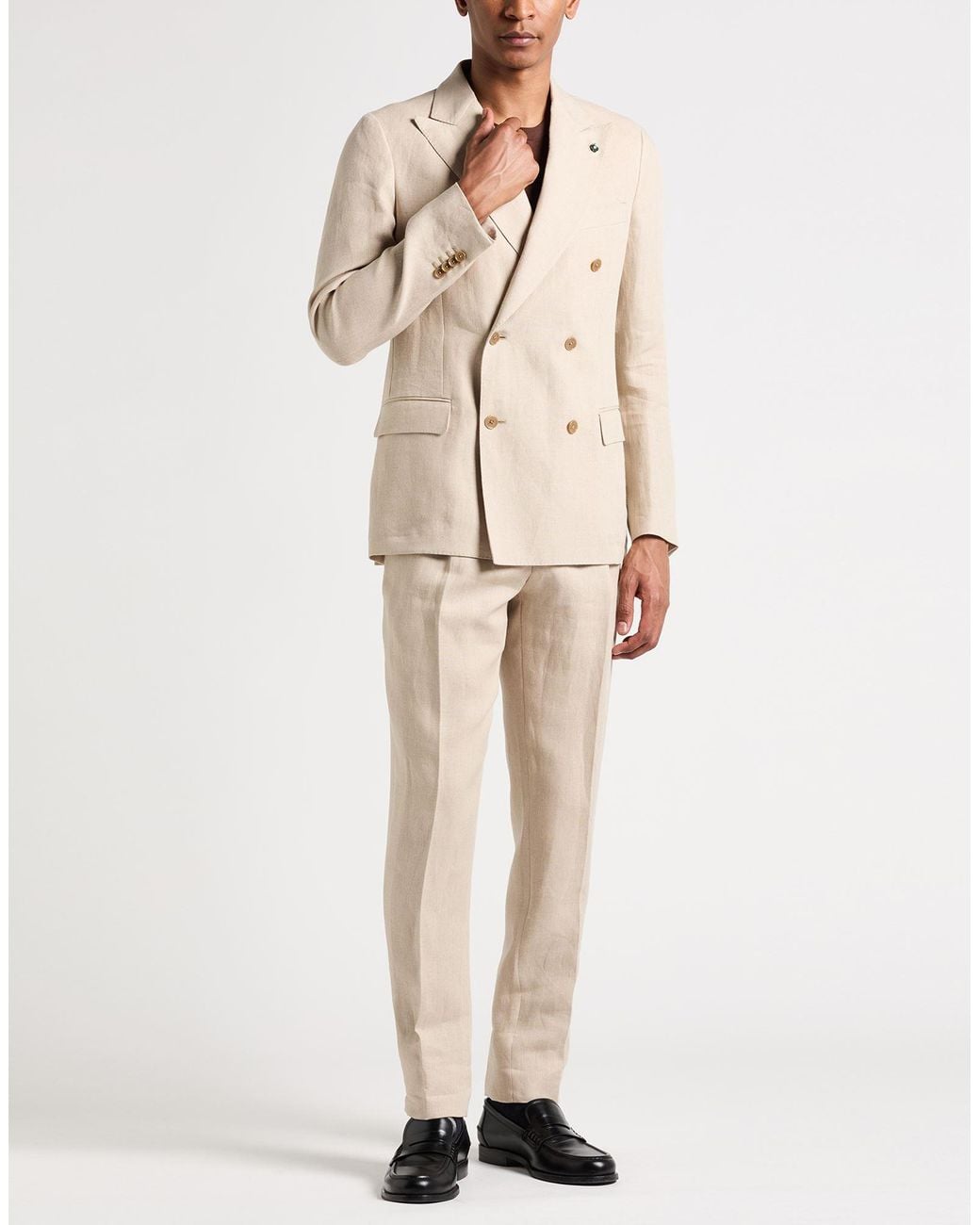 Lardini White Suit Linen for men