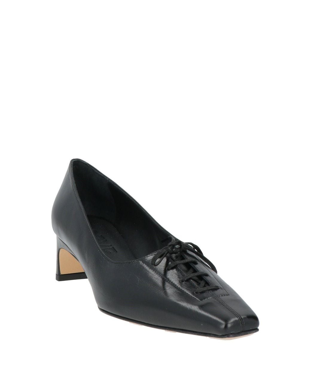 Poeve Black Lace-Up Shoes