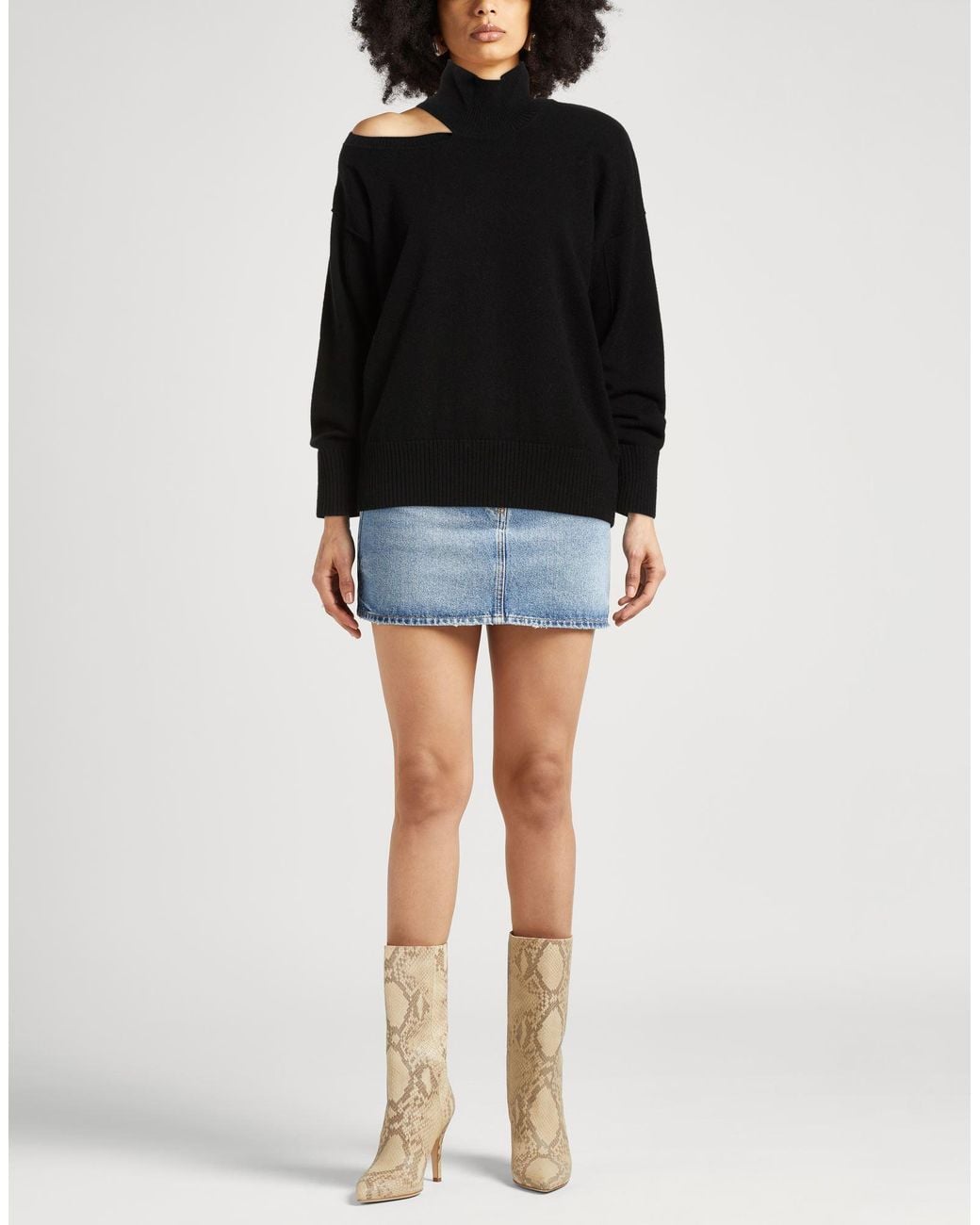 Alpha Studio Black Turtleneck Geelong Wool