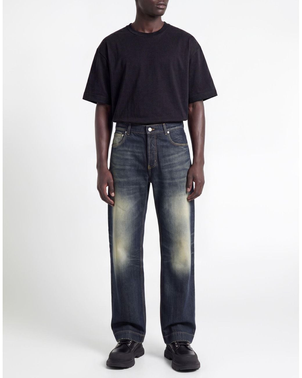 McQueen Blue Jeans Polyester, Cotton for men