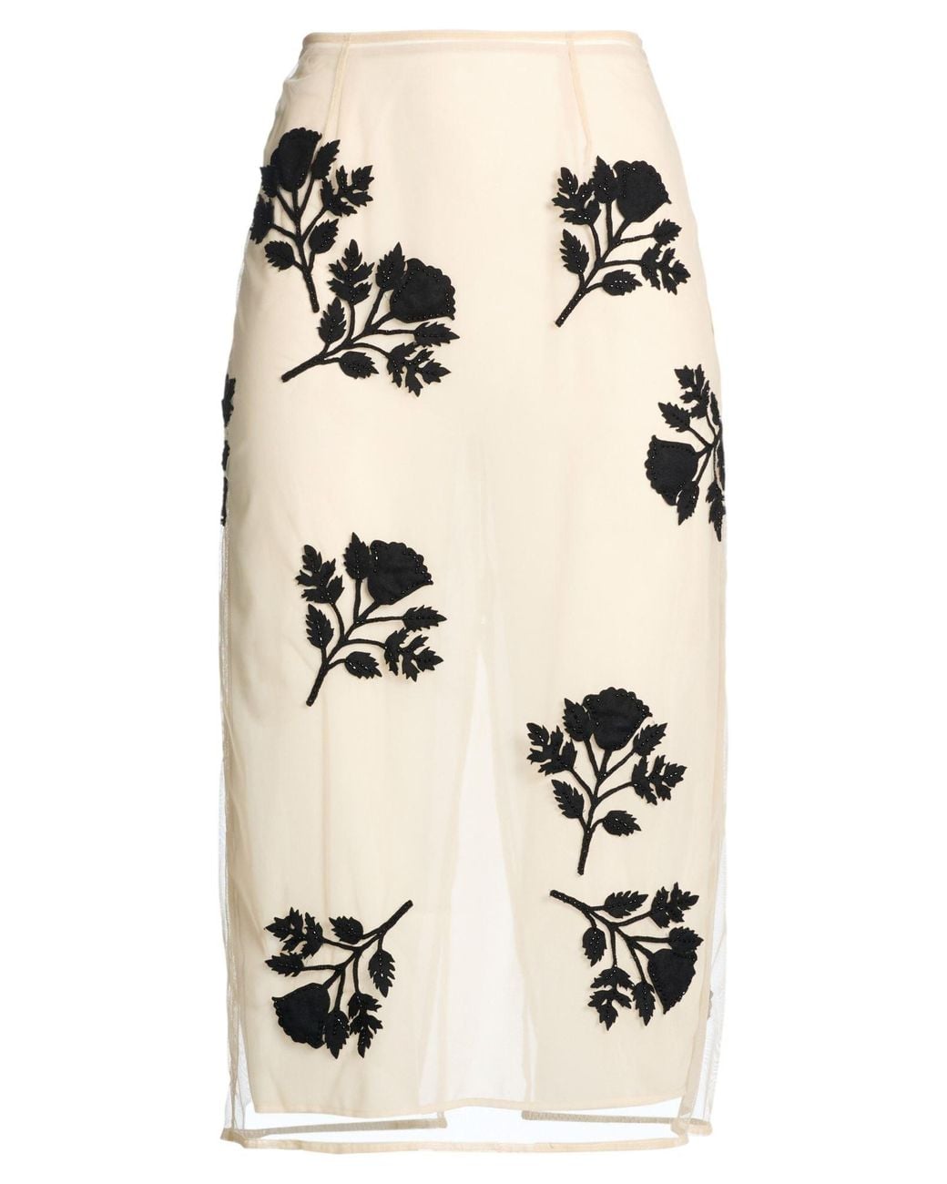 Blumarine Natural Midi Skirt