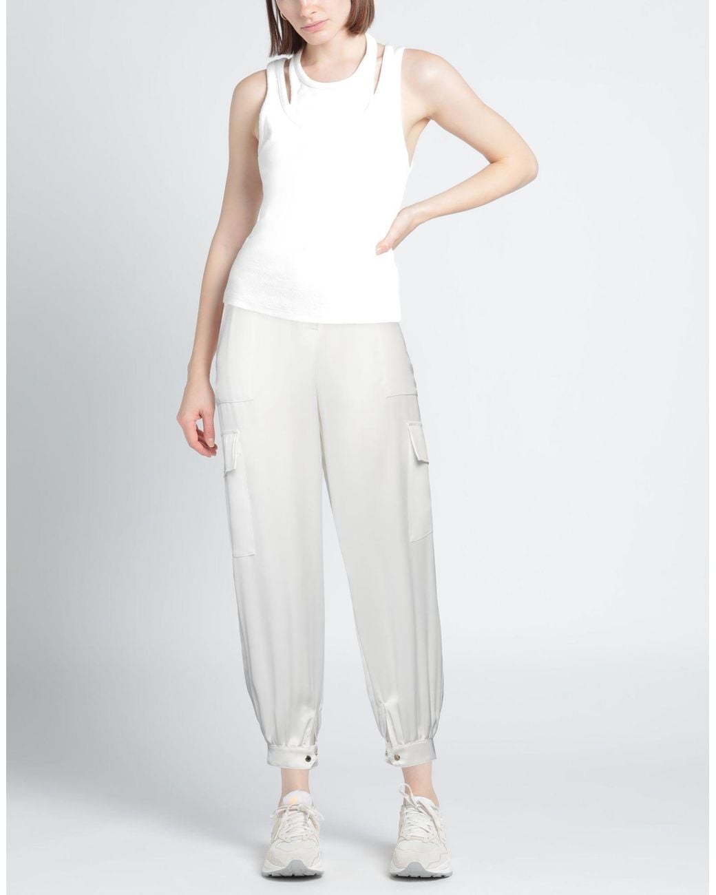 Pinko White Pants Polyester