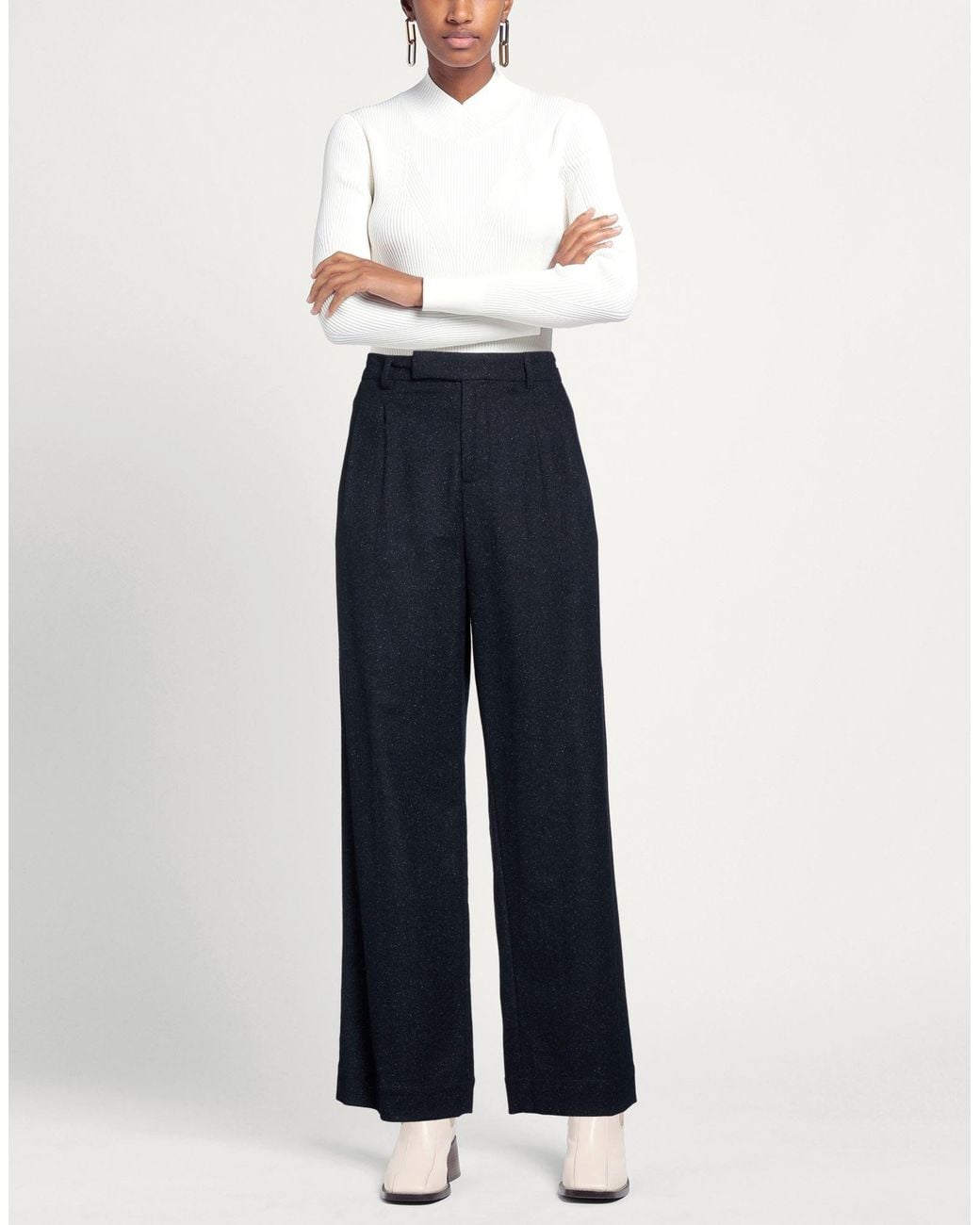 Briglia 1949 Blue Midnight Pants Virgin Wool, Polyamide, Silk, Polyester, Elastane