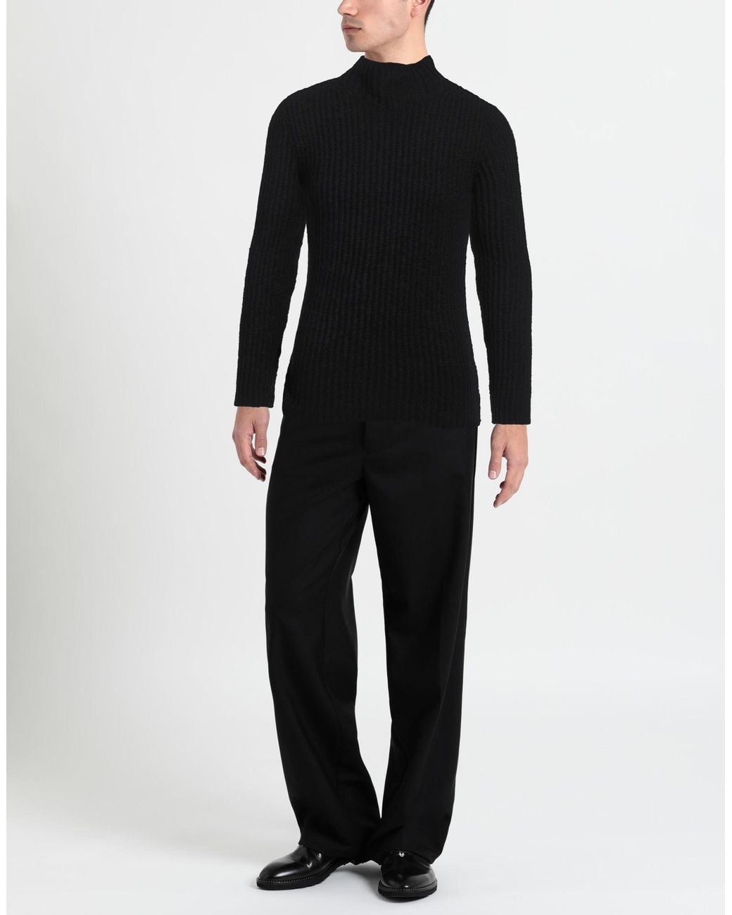 Dries Van Noten Black Turtleneck Wool, Cashmere for men