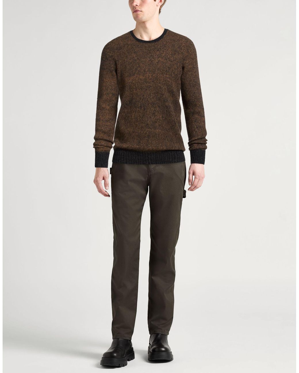 Drumohr Brown Sweater Lambswool for men