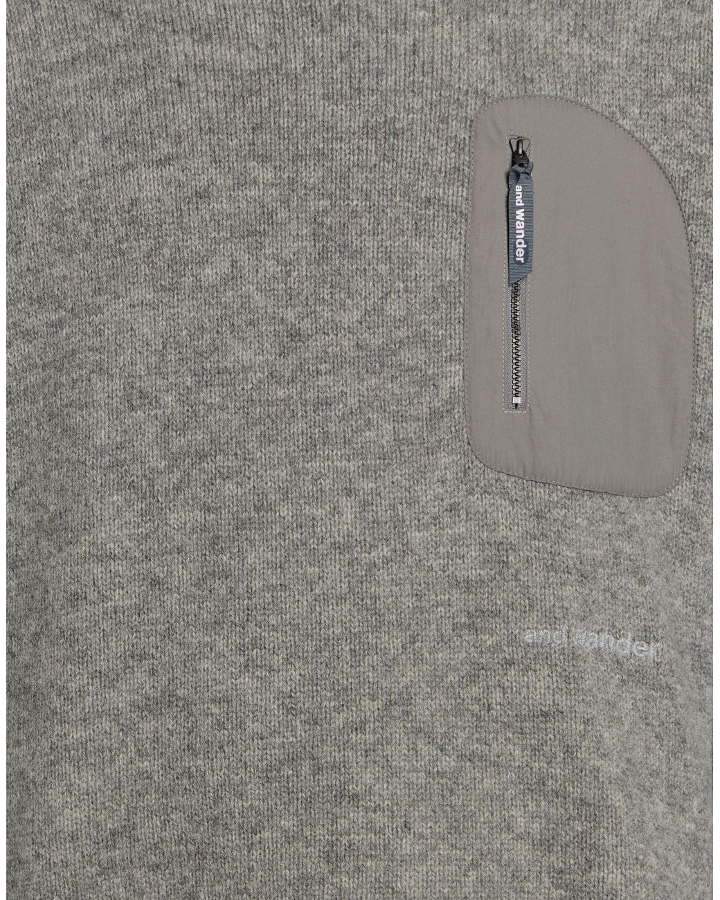 And Wander Gray Sweater Wool, Nylon for men