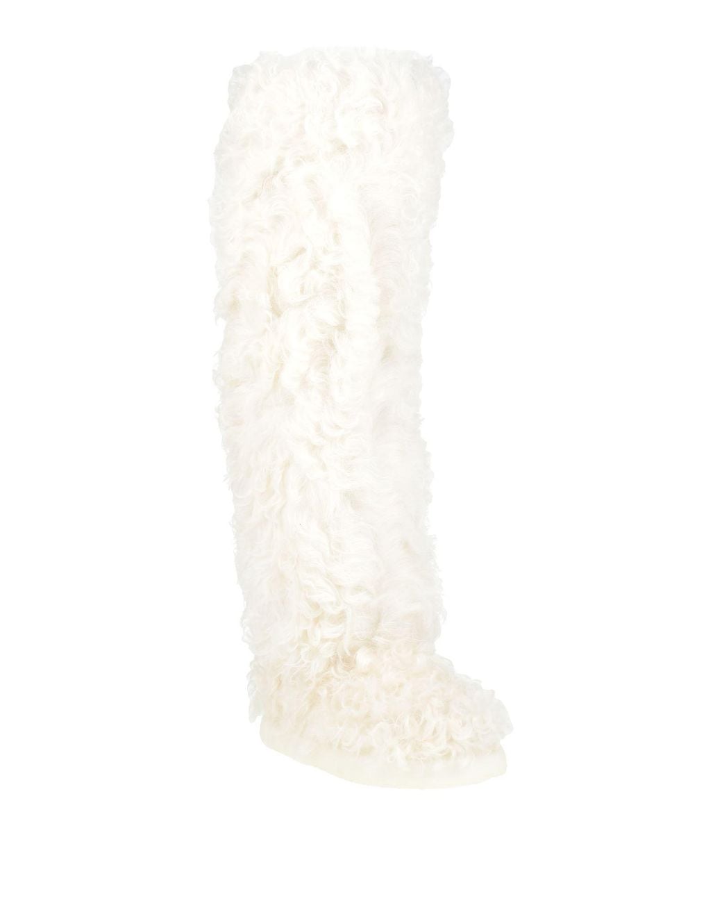 Moncler White Boot Leather