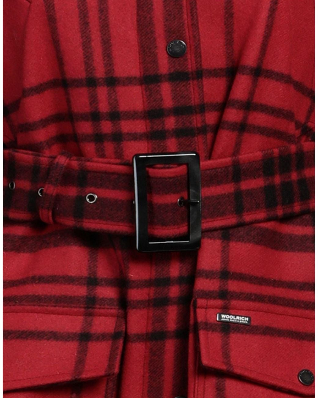 Woolrich Red Coat Wool, Polyamide, Cashmere