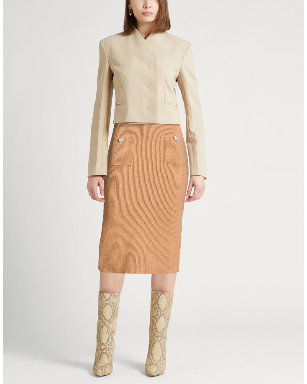 Liu Jo Orange Midi Skirts