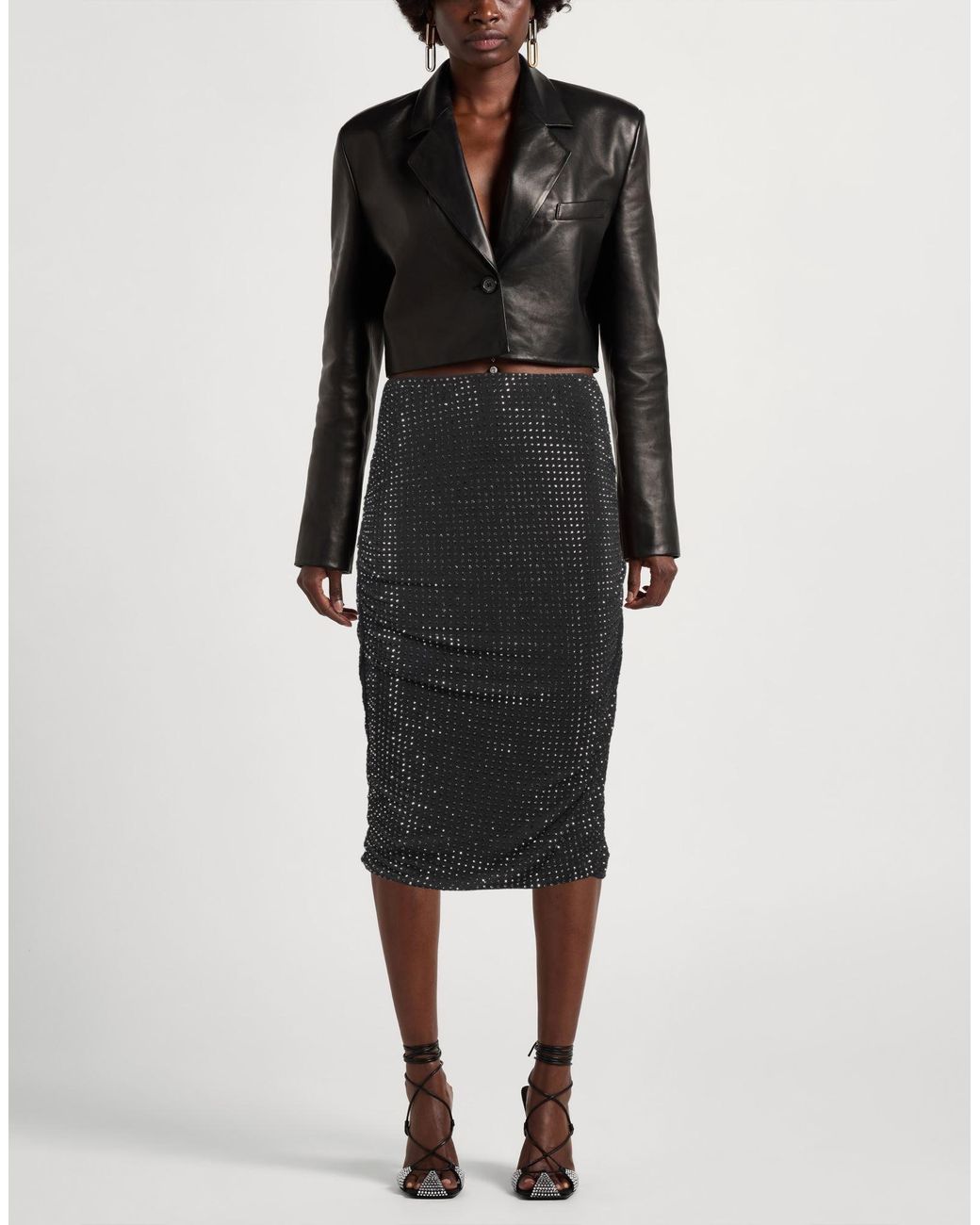 Pinko Black Midi Skirt