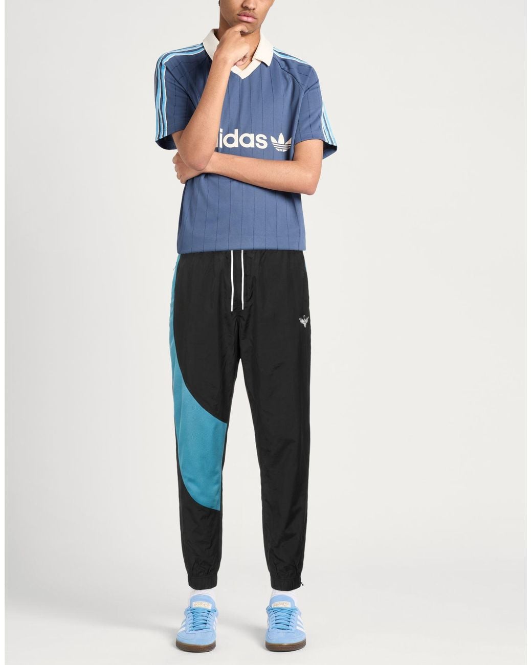 PUMA Black Pants Cotton, Polyester for men