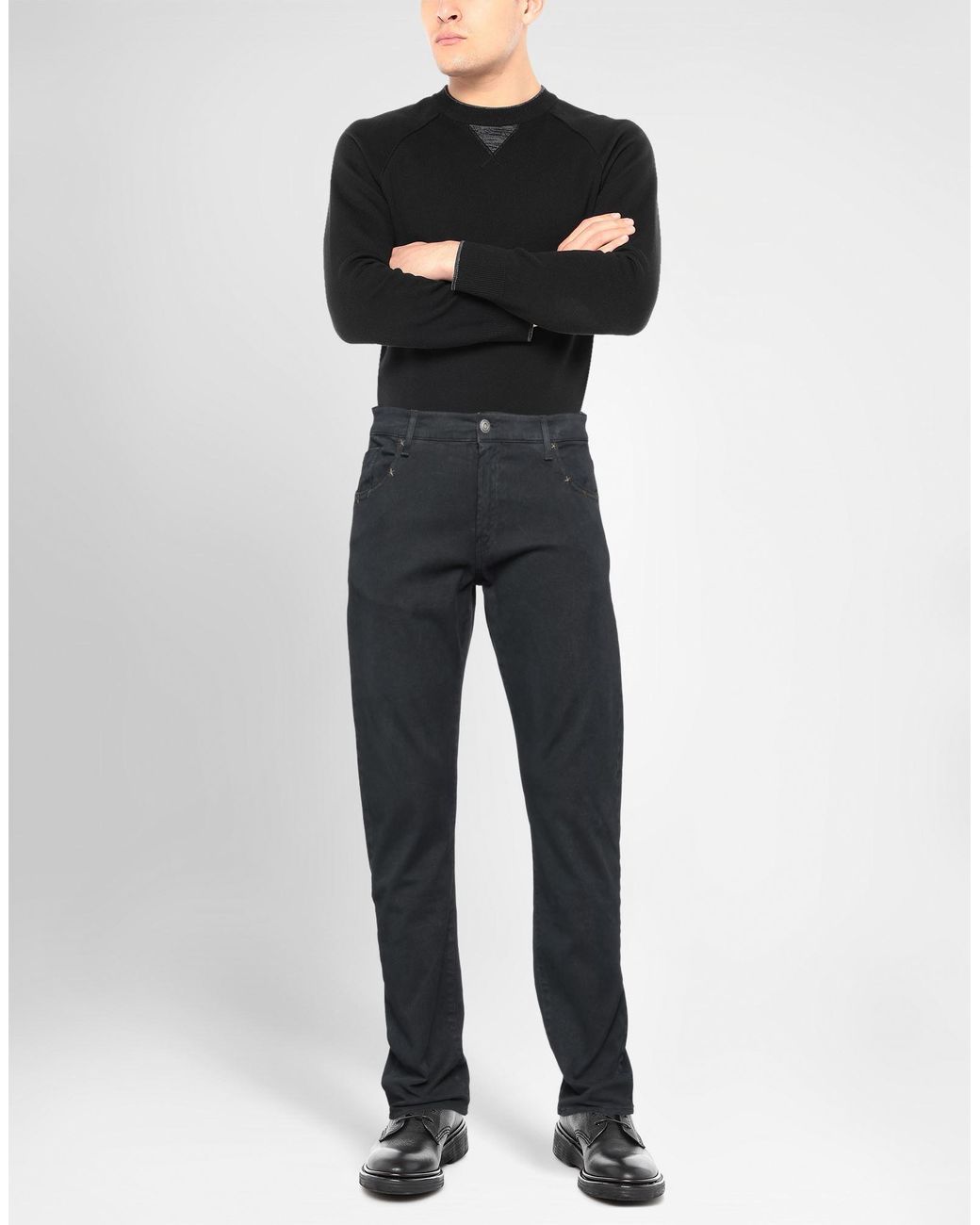 Messagerie Blue Pants Cotton, Elastane for men