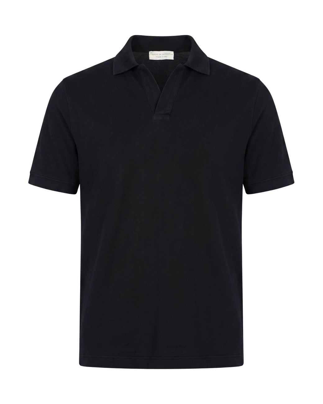 FILIPPO DE LAURENTIIS Black Polo Shirt Cotton for men