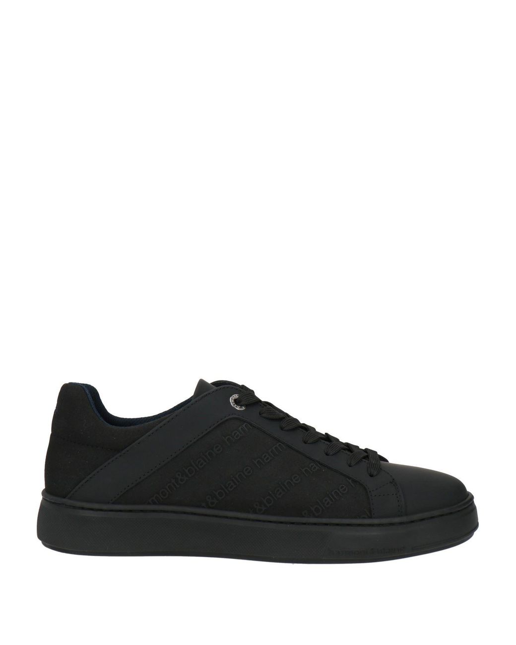 Harmont & Blaine Black Sneakers Leather, Synthetic Fibers