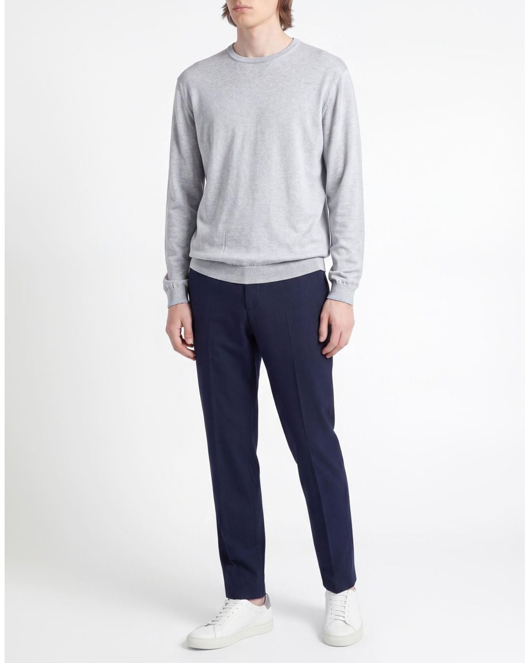 FILIPPO DE LAURENTIIS Gray Light Sweater Cotton for men