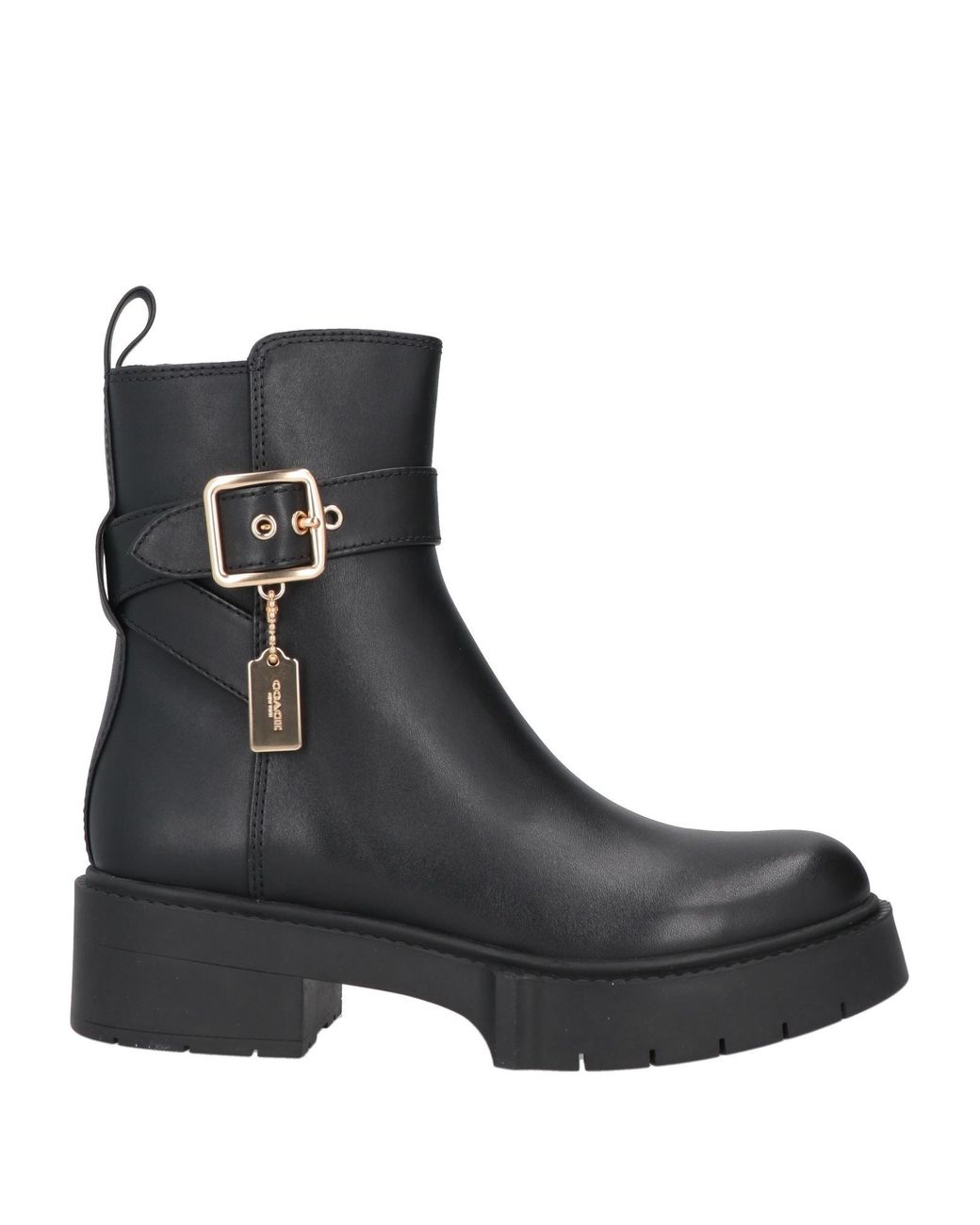 COACH Lacey Leather Bootie in Black | Lyst