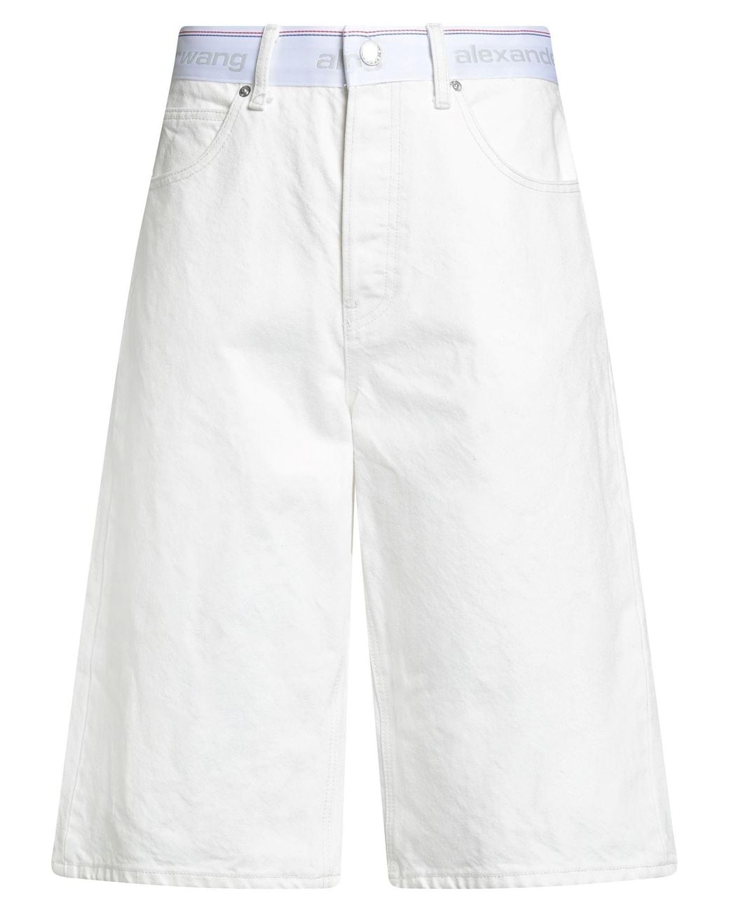 Alexander Wang White Denim Shorts for men