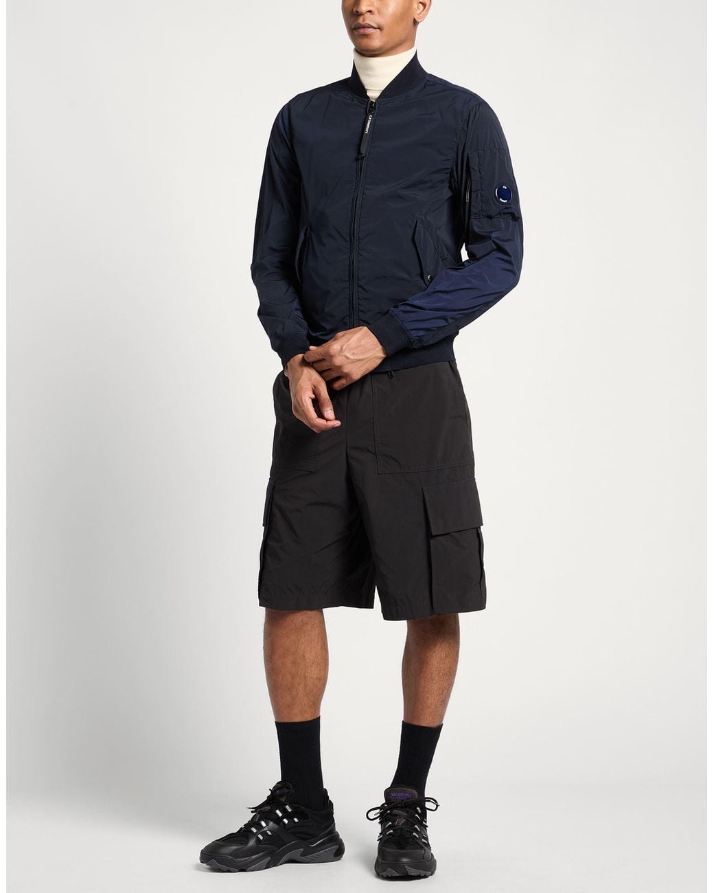 C P Company Blue Jacket Polyamide, Elastane for men