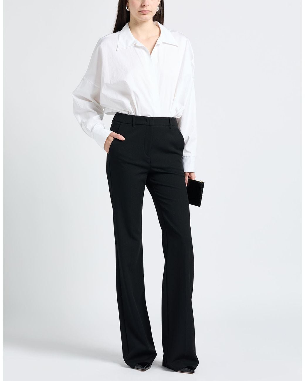 Marella Blue Pants Polyester, Viscose, Elastane