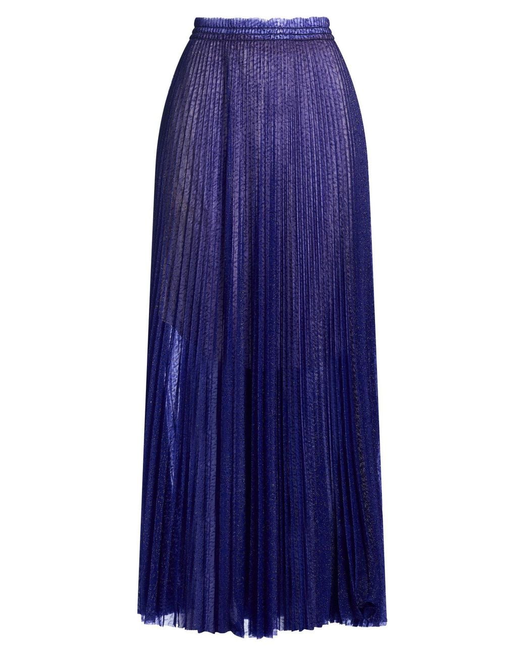 Forte_forte Blue Maxi Skirt Polyester, Metallic Polyester
