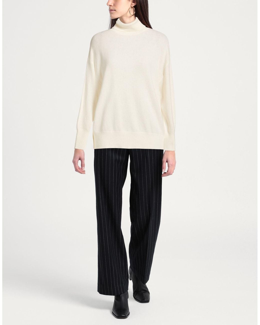 Max & Moi White Rollkragenpullover