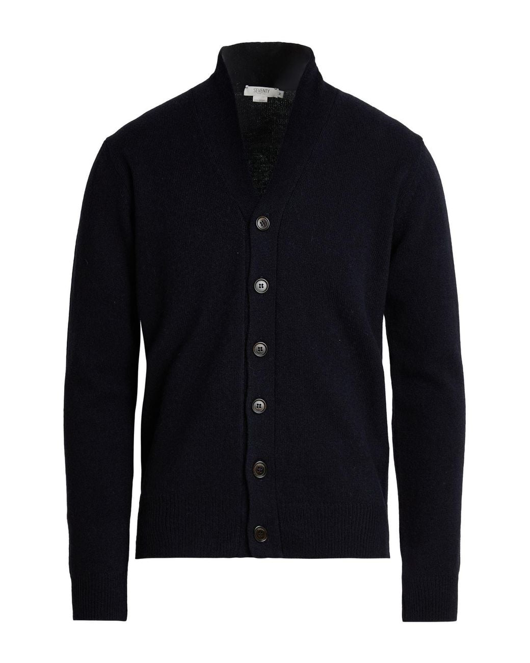SEVENTY VENEZIA Blue Midnight Cardigan Virgin Wool for men