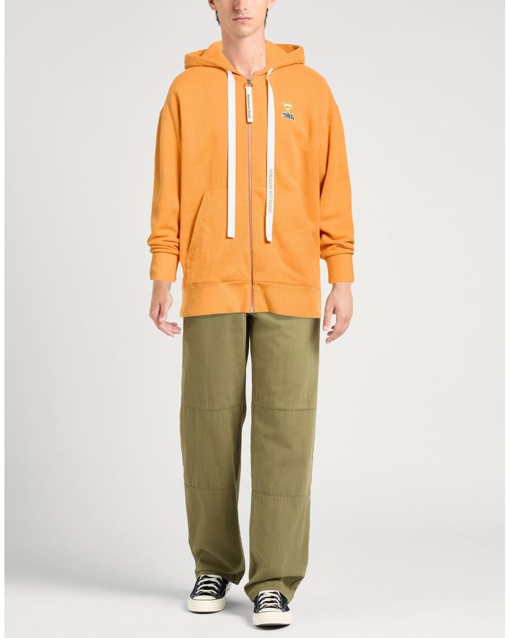 Maison Kitsuné Orange Sweatshirt Cotton, Wool for men