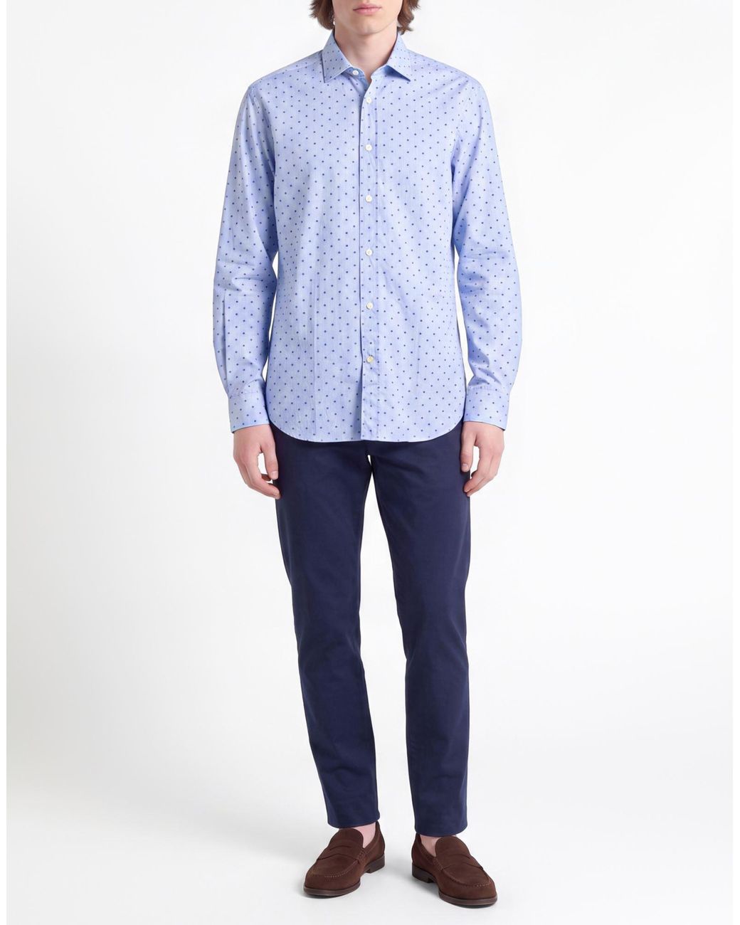 Façonnable Blue Shirt Cotton for men