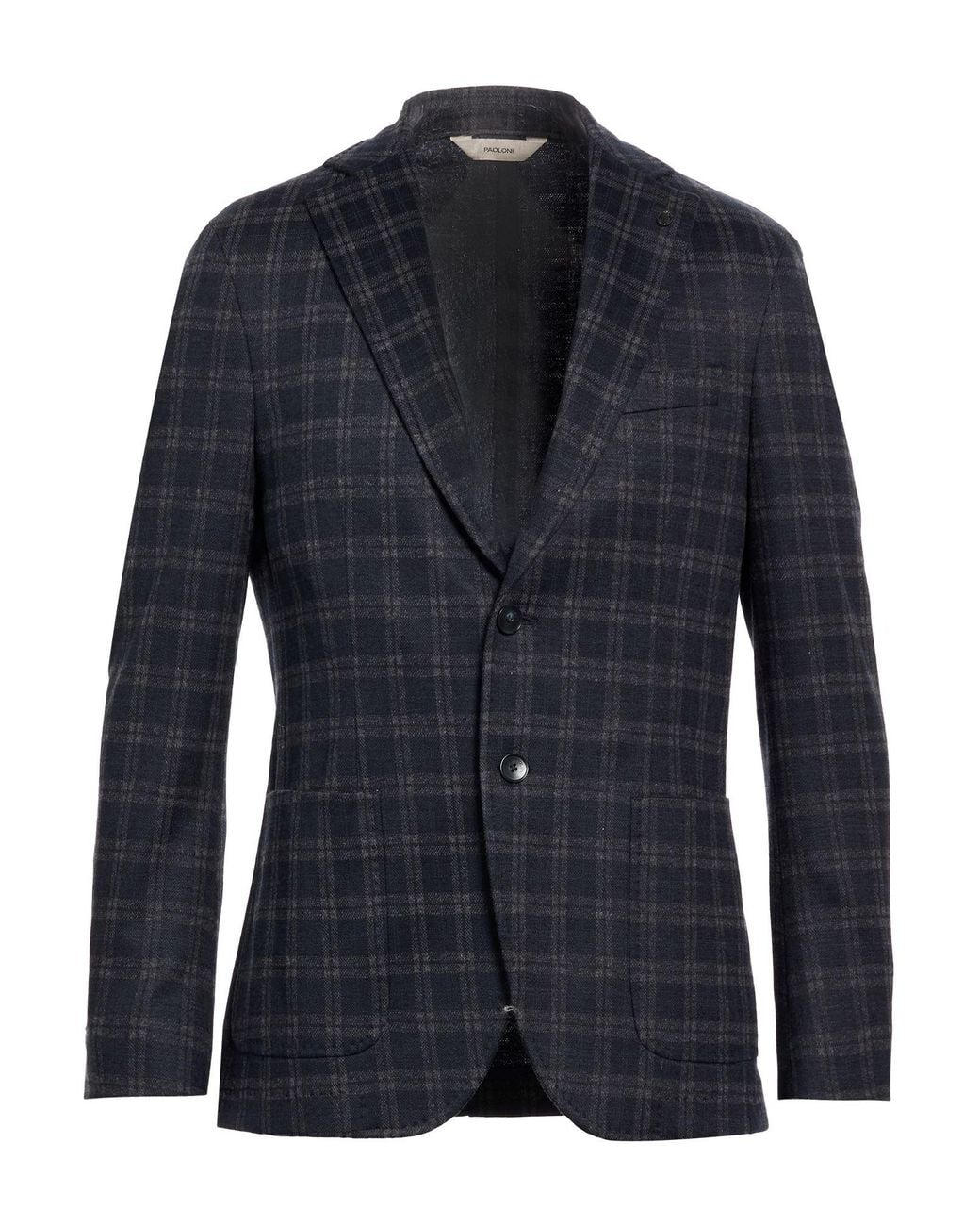 Paoloni Blue Midnight Blazer Cotton, Wool, Acrylic for men