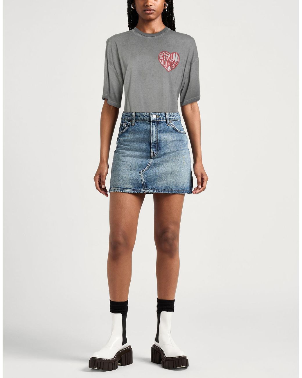 MSGM Gray T-Shirt Cotton