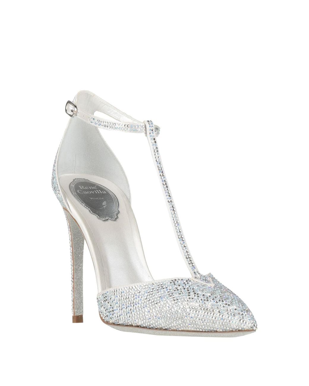 Rene Caovilla White Pumps Textile Fibers