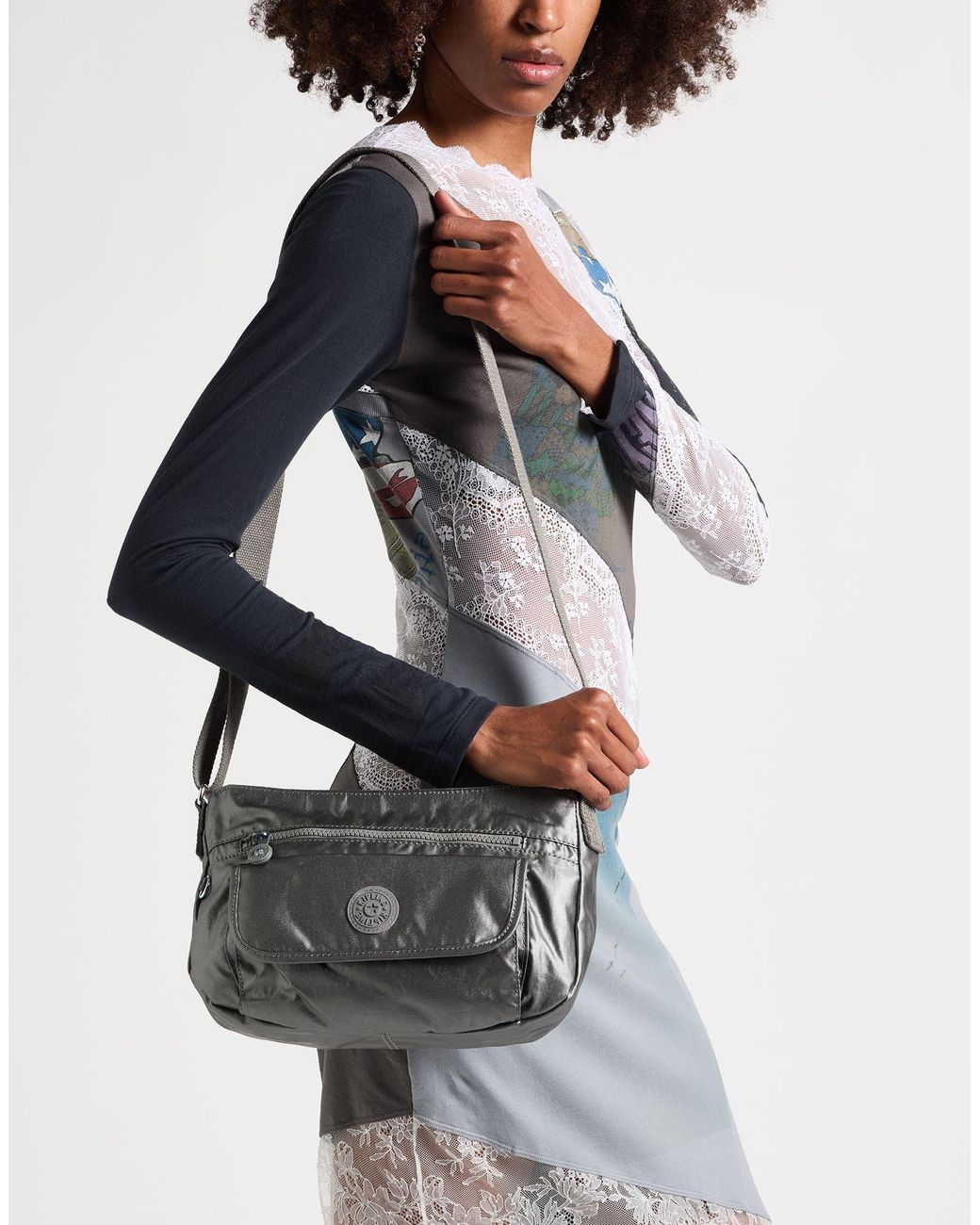 Kipling Gray Cross-Body Bags