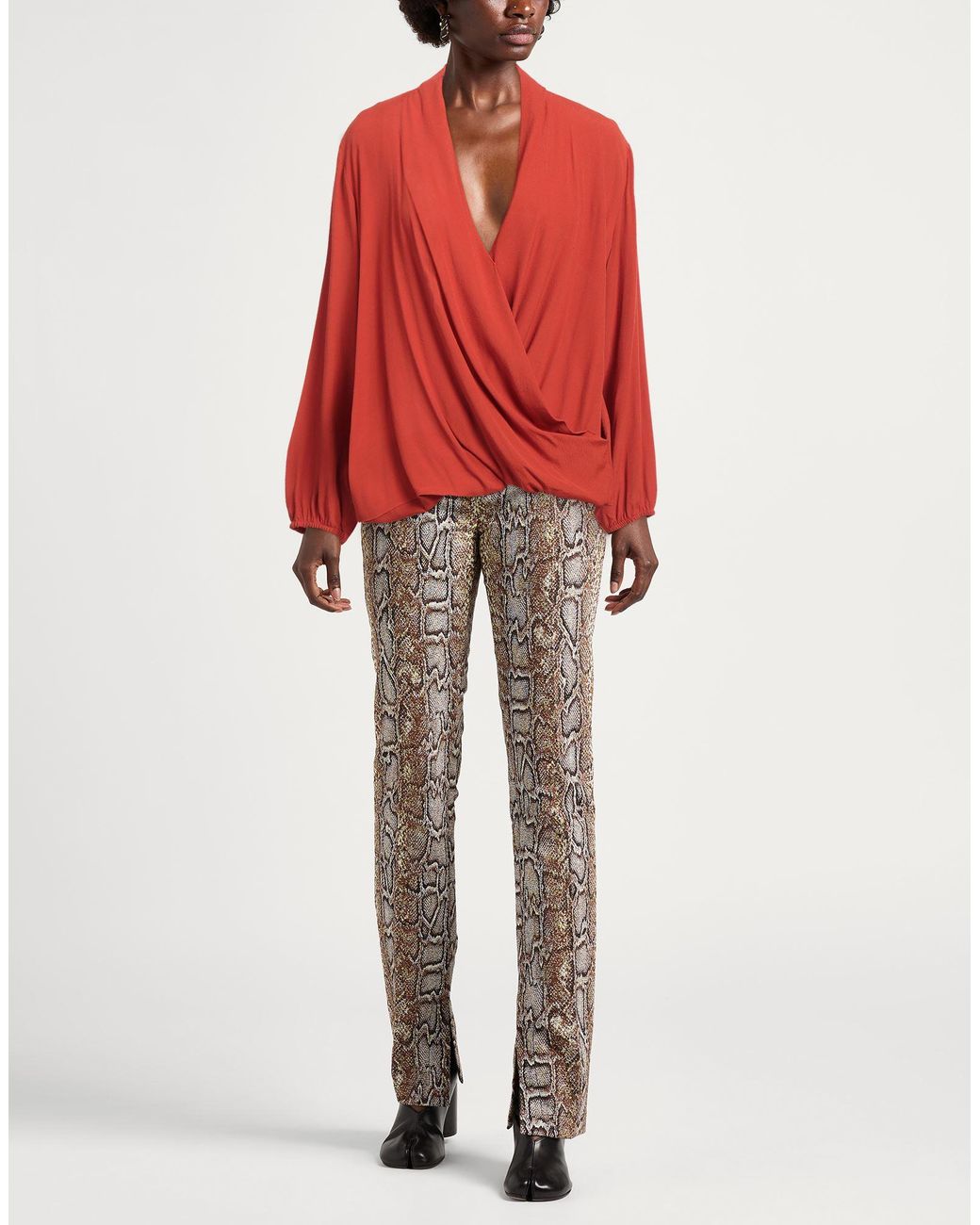 Hanita Red Rust Top Viscose