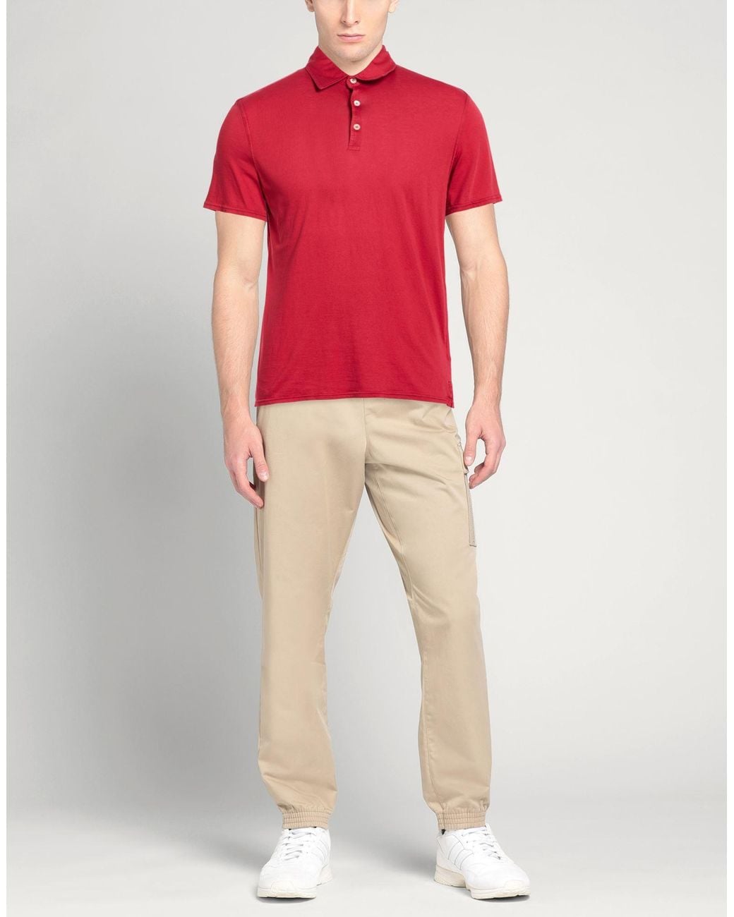 Fedeli Red Polo Shirts for men