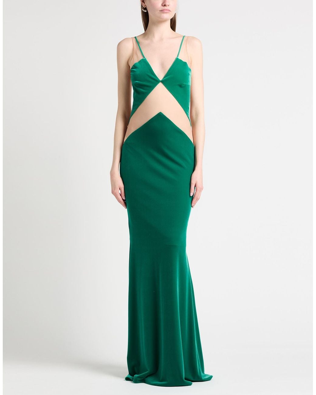 Elisabetta Franchi Green Maxi Dress