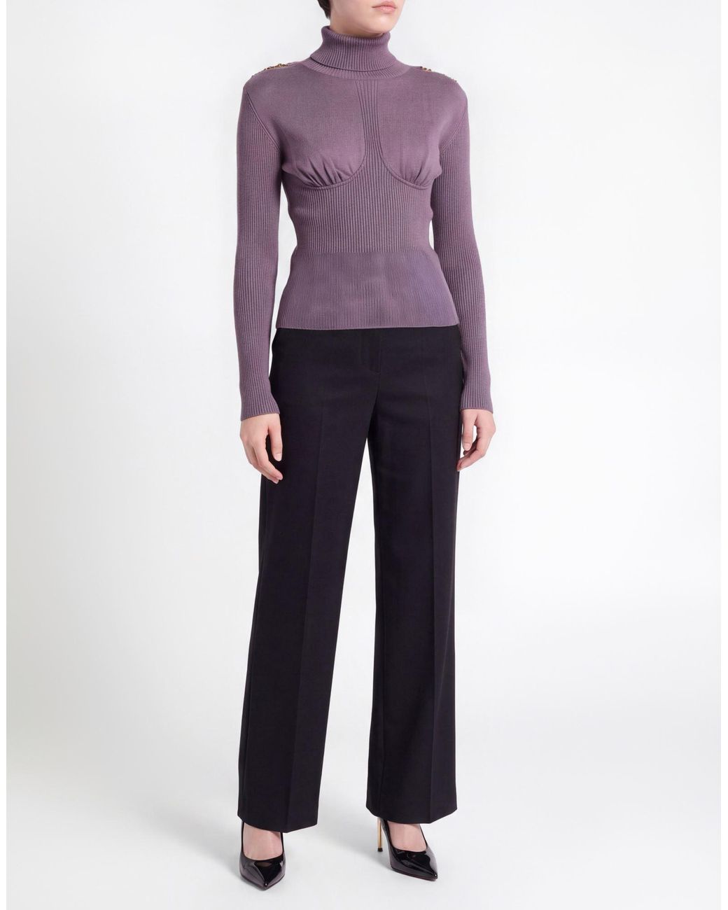 Elisabetta Franchi Purple Top Viscose, Polyester, Polyamide