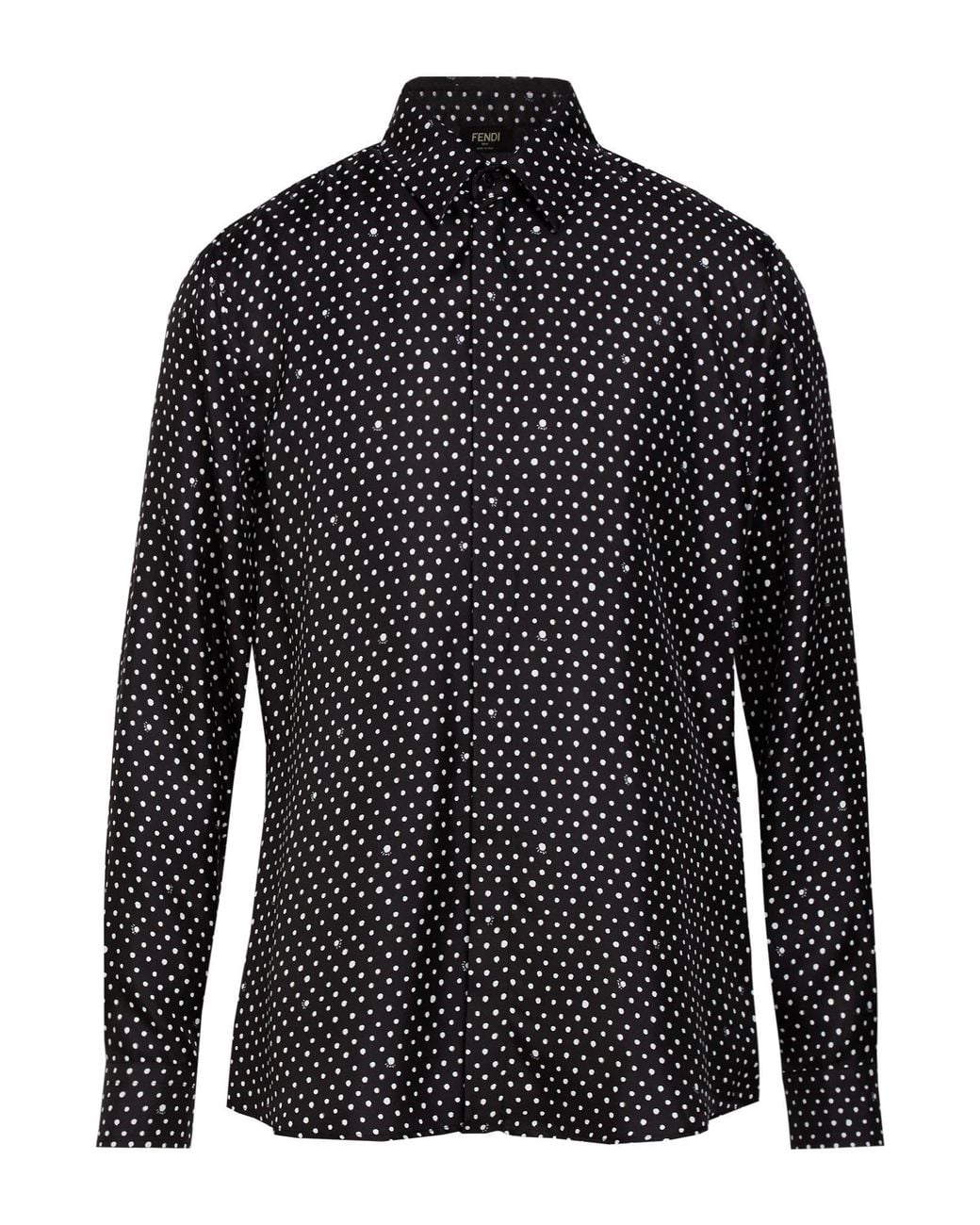 Fendi Blue Shirt Silk for men