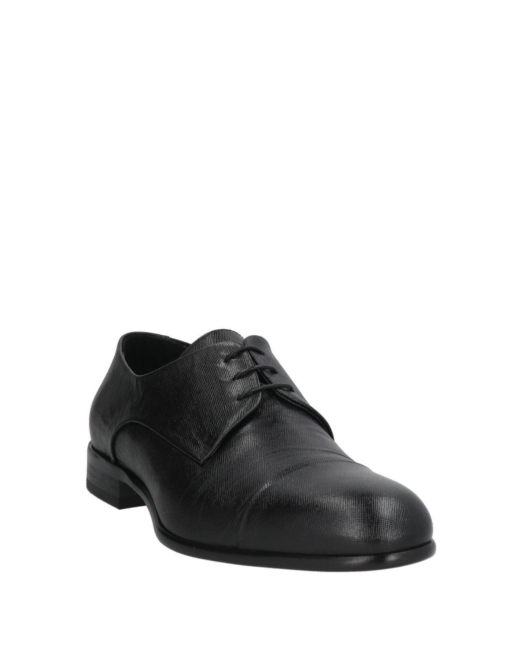 Baldinini Black Lace-Up Shoes Leather for men