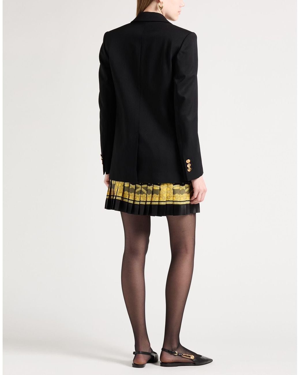 Versace Black Blazer Virgin Wool, Elastane
